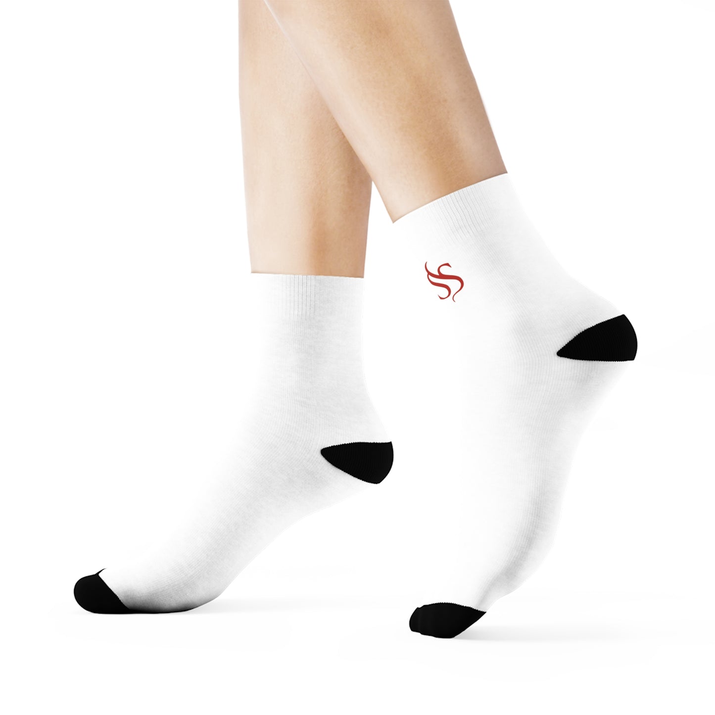 Red SS Crew Socks