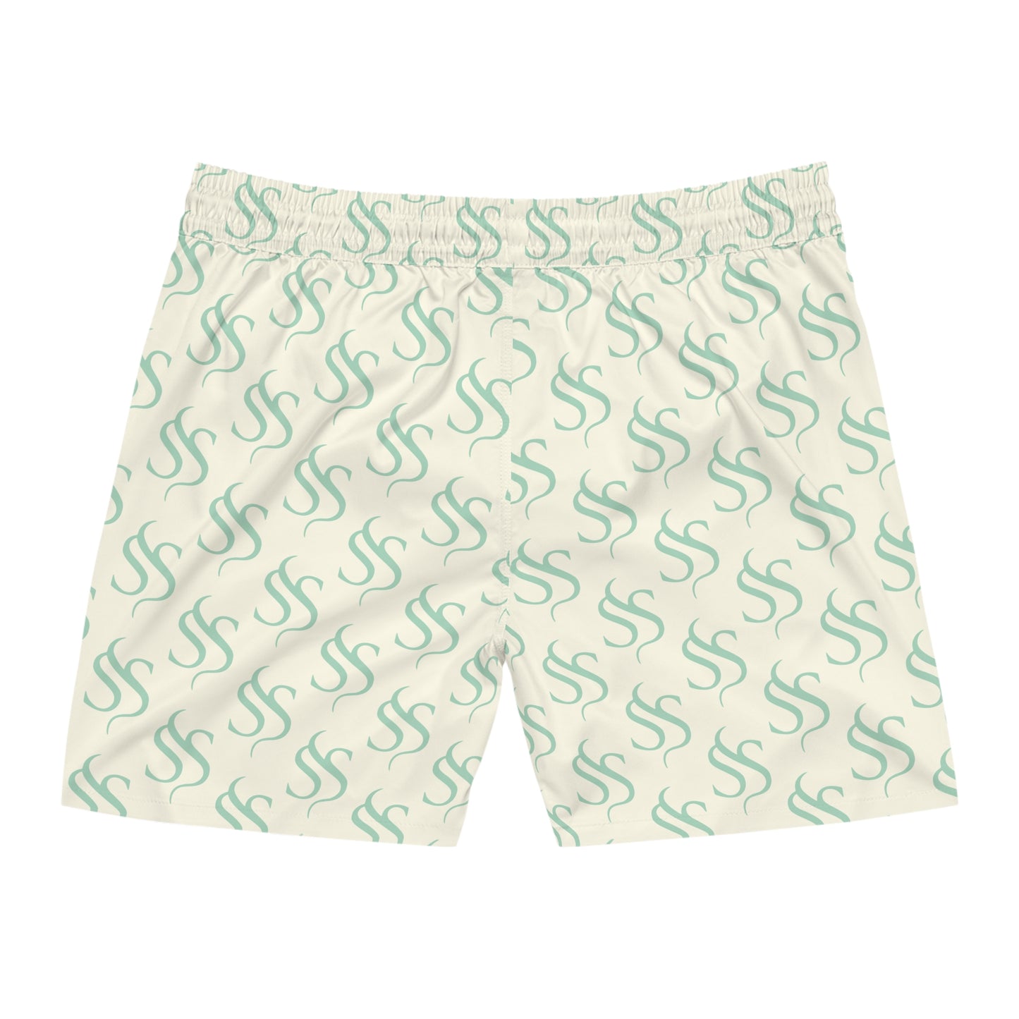Men's SS Swim Shorts in Cream Green
