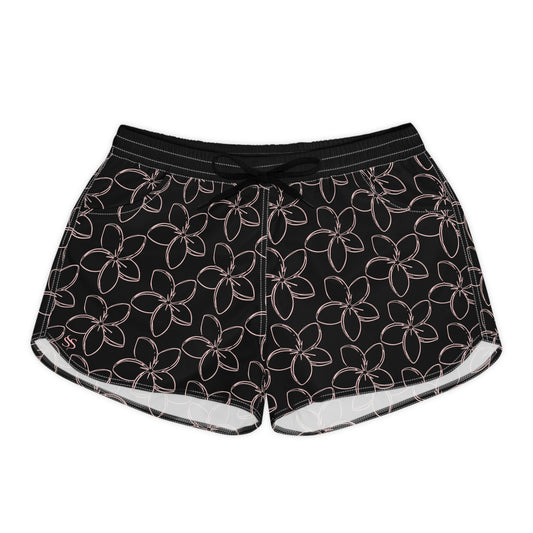 Plumeria Print Women's Shorts